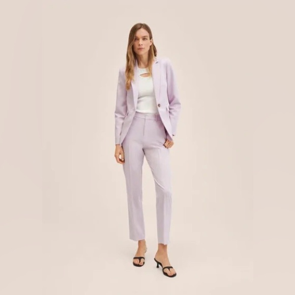 Mango Boreal Blazer Pastel Purple size 34, US 2